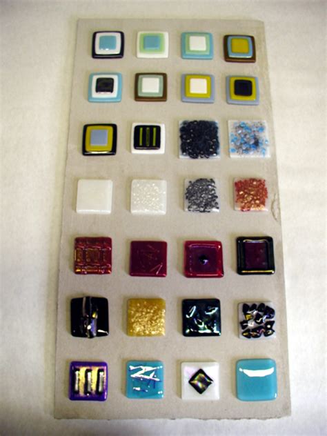 Fused Glass Tile Samples