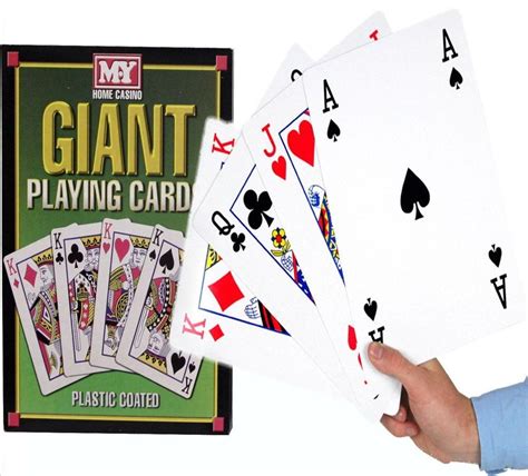 A4 Giant Jumbo Plastic Coated Playing Cards Deck 28 Cm Outdoor Garden