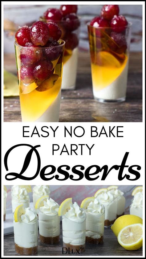 Easy No Bake Party Desserts Mini Dessert Cups Party Desserts Mini Mini Dessert Easy