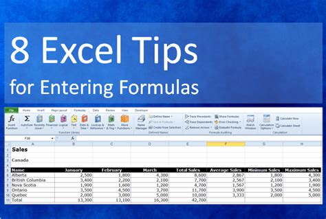 Tips And Tricks For Entering Excel Formulas Avantix Learning
