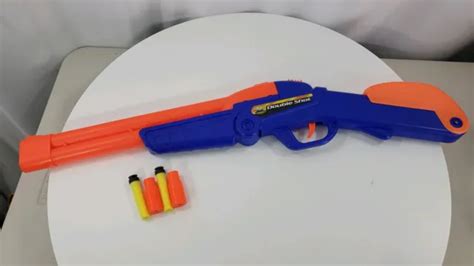 Buzz Bee Double Shot Shotgun Blue Dart Gun Cosplay Toy Blaster 2