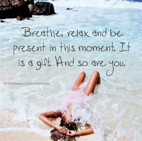 Breathe Relax Beach Quotes Inspirational Message Sea Inspired