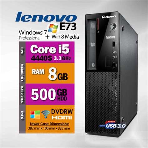 Lenovo Thinkcentre E73 Desktop Pc With I5 4440s8gb Ram