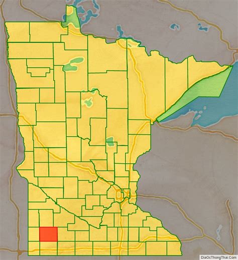 Map Of Murray County Minnesota