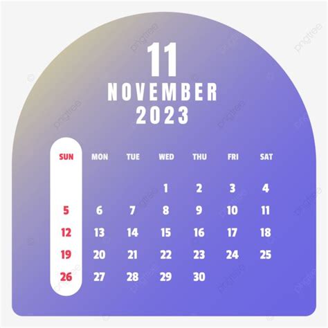 A Calendar With The Date 11 November In White And Blue Colors On A