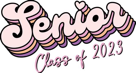 Senior Class Of 2023 High School Girly T Shirt Design Free Svg File