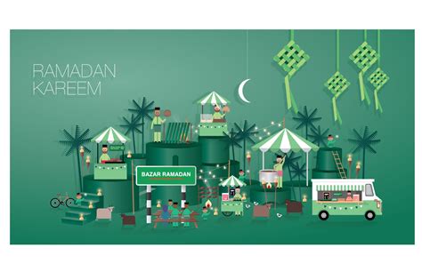 Ramadan Bazaar Template Vector Food Illustrations Creative Market