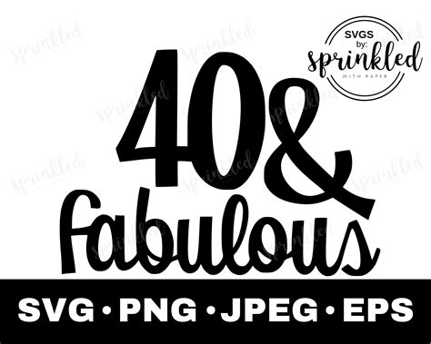 40th Birthday Svg Files 1179 File Svg Png Dxf Eps Free Free Sgv