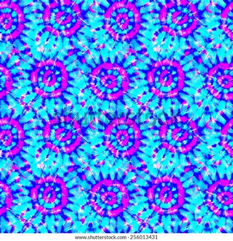 Seamless Tie Dye Effect Pattern Circles Stock Illustration 256013431
