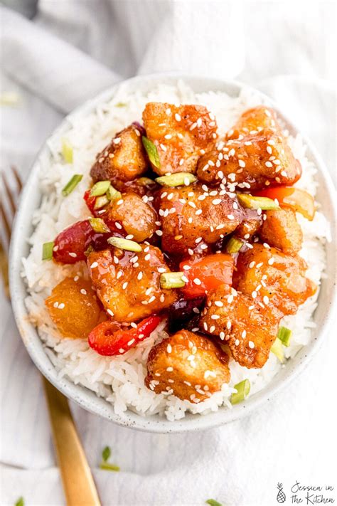 Sweet And Sour Tofu Recipe Vegan Jessica In The Kitchen