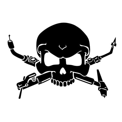 Online and free svg converter. 12.7*8.9CM Interesting Welders Skull Car Stickers Stylish ...