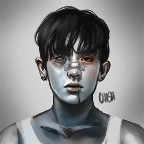 Blue Boy Chanyeol Sketch By Ohsh On Deviantart