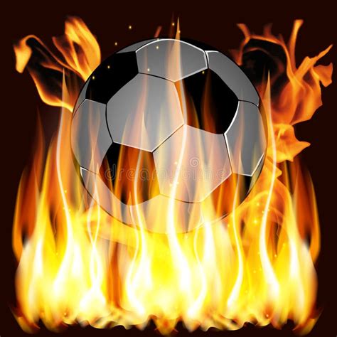 Flames And Soccer Ball Stock Vector Illustration Of Game 49176087