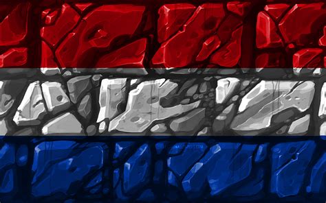 download wallpapers dutch flag brickwall 4k european countries national symbols flag of