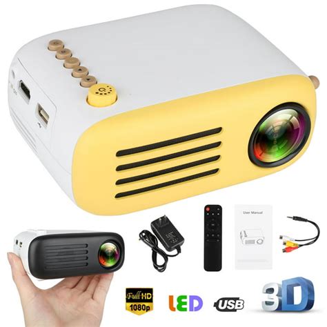 Mini Projector Smartphone Portable Video Projector 1080p Supported