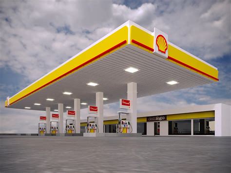Gas Station Shell 3d Model By Murtazaboyraz