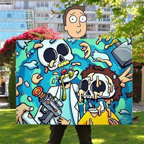rick and morty draw trippy #draw #morty #painting ideas on canvas