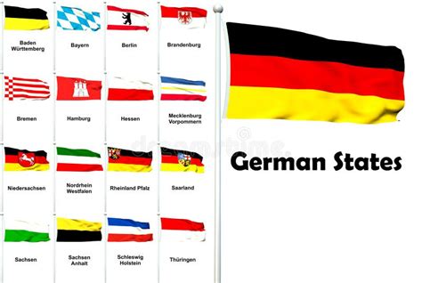 Flags Of The German States Stock Illustration Illustration Of Lower