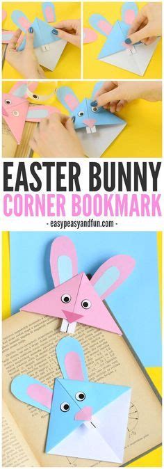 Easter Bunny Corner Bookmark Diy Origami For Kids Kids Crafts