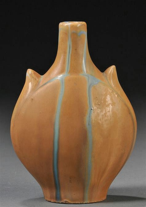 Pierre Adrien Dalpayrat Stoneware Bud Vase France C 1900 Matte Tan