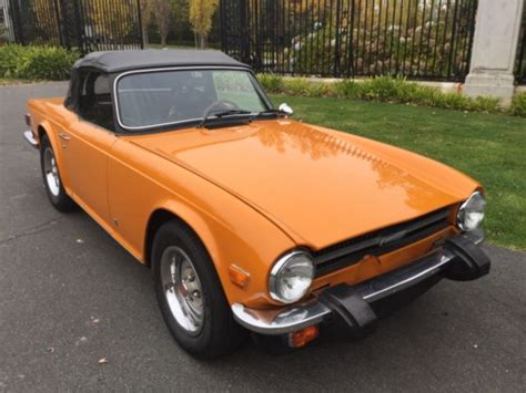 75 Triumph Tr6 Topaz Orange No Reserve Classic Triumph Tr 6 1975