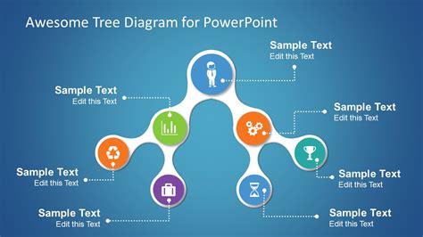 Simple Tree Diagrams Data Structure With Icons Slidemodel