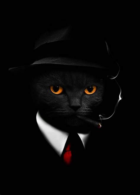 Mafia Cat Poster By Dafa Saga Displate