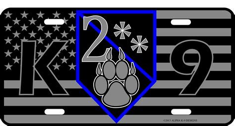 American 2 K9 Flag License Plate · Alpha K 9 Designs Llc · Online