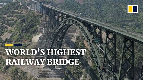 Worlds Highest Single Arch Railway Bridge Nearly Ready In Indian
