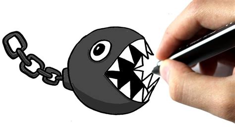 How To Draw Chain Chomp Easy Drawing Tutorial Otosection