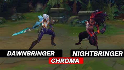 Nightbringer Yasuo Dawnbringer Riven Chromas Skins Youtube