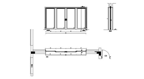 Creative Sliding Door Elevation And Installation Cad Drawing Details