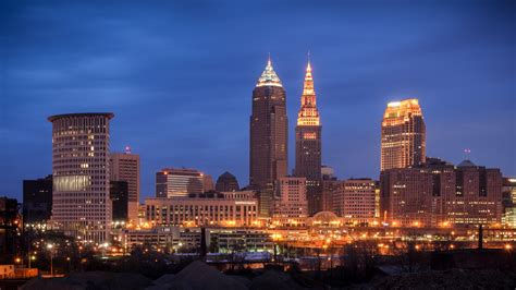 Cleveland Ohio United States Cleveland Skyline With Key And Terminal