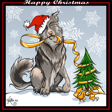 Christmas Wolf By Xxkalliexx On Deviantart