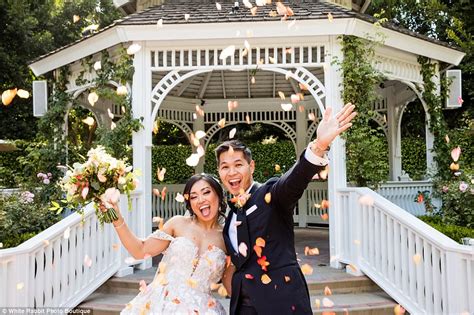 couple ties the knot at disneyland in a fairytale wedding daily mail online