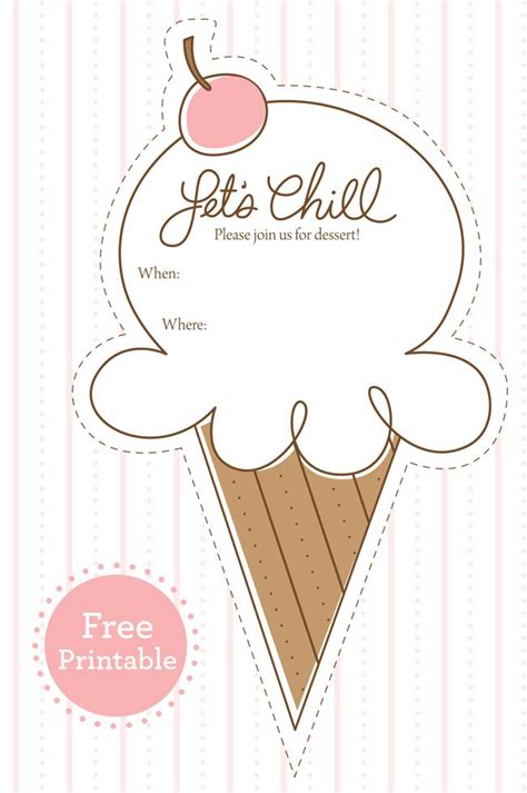 Ice Cream Party Free Printables