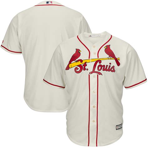Mens St Louis Cardinals Majestic Cream Alternate Big And Tall Cool Base