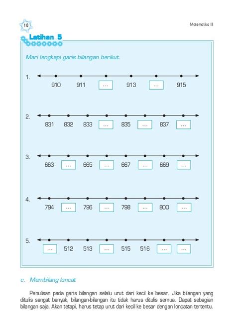 Contoh Soal Garis Bilangan Kelas 3 Sd