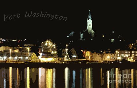 Port Washingtonwi December Night Cutout Filter Digital Art By Eric