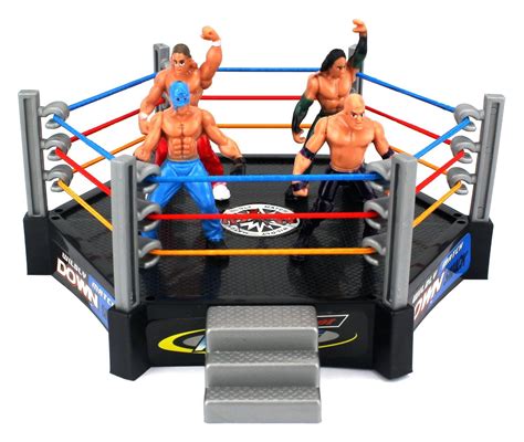 Vt Ring King Wrestling Toy Figure Play Set W Ring 4 Toy Figures