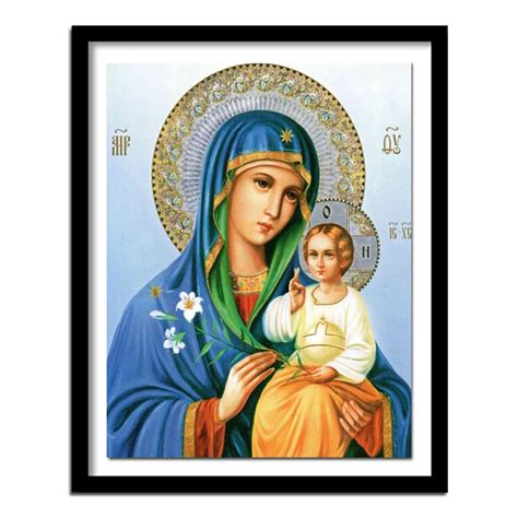 Diamond Embroidery Icon Diy 5d Mary And Jesus Needle T Rhinestone