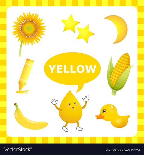 A Yellow Background With Various Items For The Design
