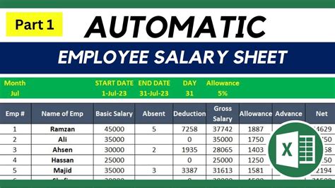 How To Create Employee Salary Sheet In Excel With Advance Formula