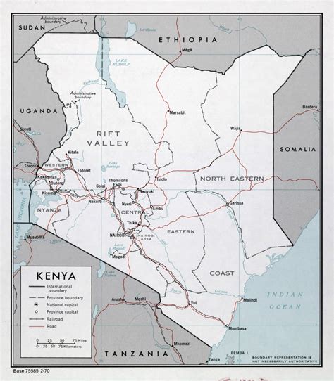 Large Detailed Political And Administrative Map Of Kenya With Roads