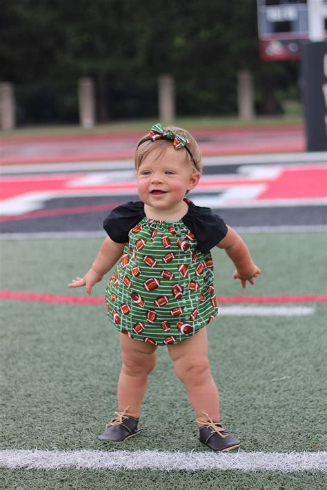 Football Romper, Football Outfit, Baby Girl Romper, Game Day Romper, Fall Romper, Sports Romper ...