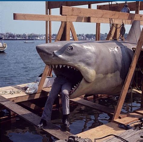 Rare Photo Of The Original Bruce Shark Jaws Film Behind The Scenes