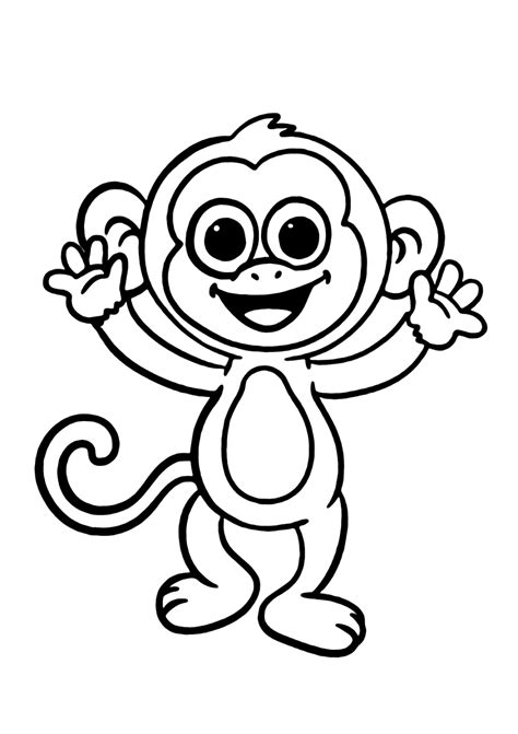 Macaco Alegre Para Colorir Imprimir Desenhos