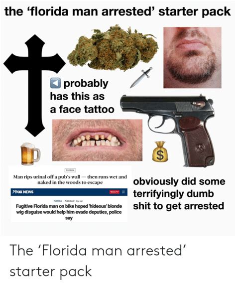 The Florida Man Arrested Starter Pack Probably Has This As A Face