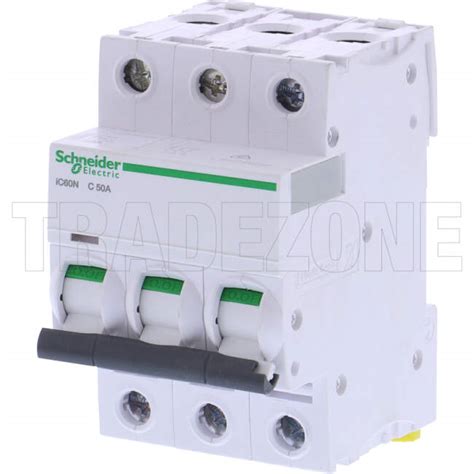 A9f44350 Schneider 50 Amp Acti9 Ic60n Miniature Circuit Breaker Mcb C