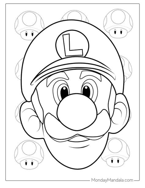 20 Cute Luigi Coloring Pages Free Pdf Printables